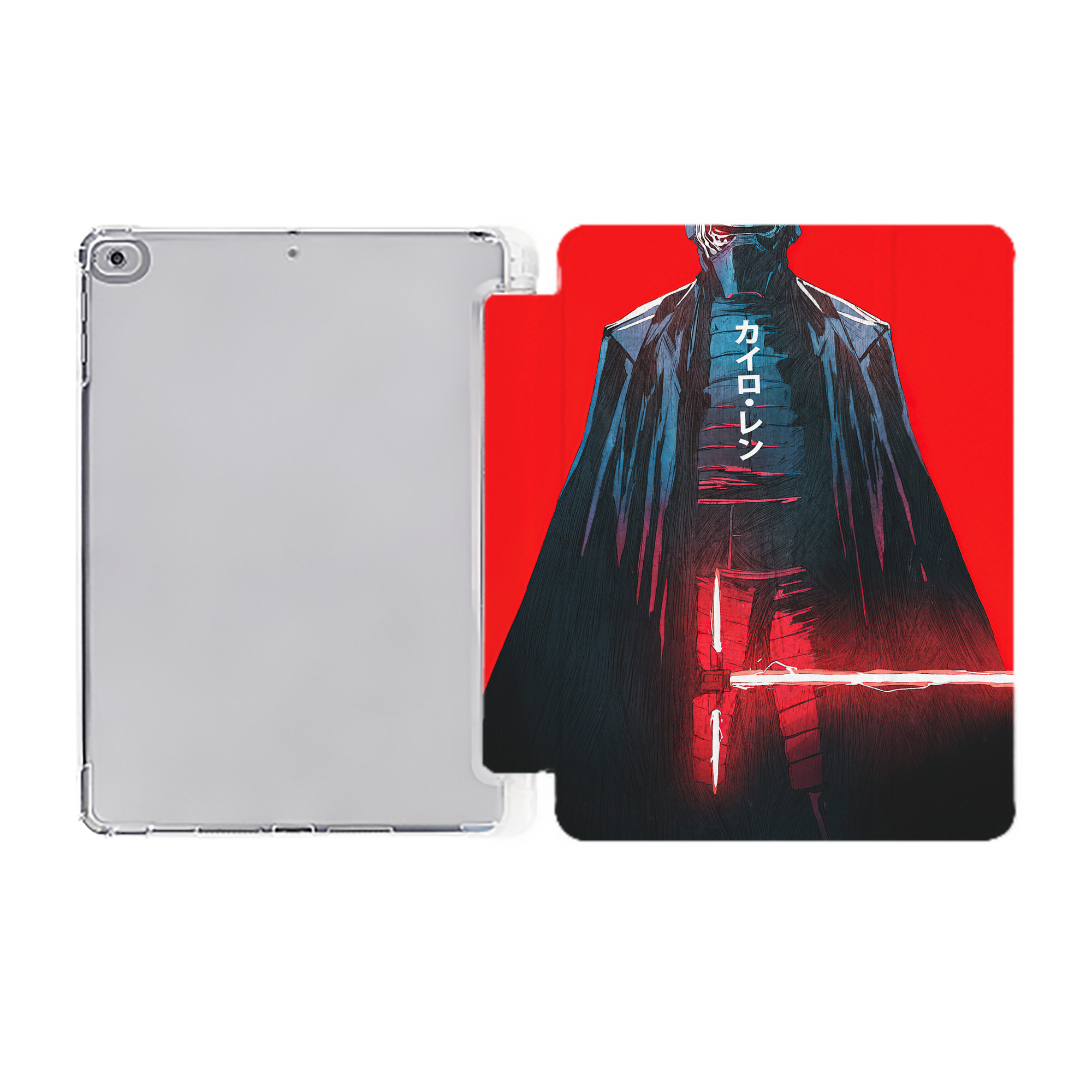 （画像用） スター・ウォーズ Star Wars IPad ケース ペン収納付き 三つ折りスタンド PUレザー×シリコン 対応機種9.5/10.5/10.9インチ